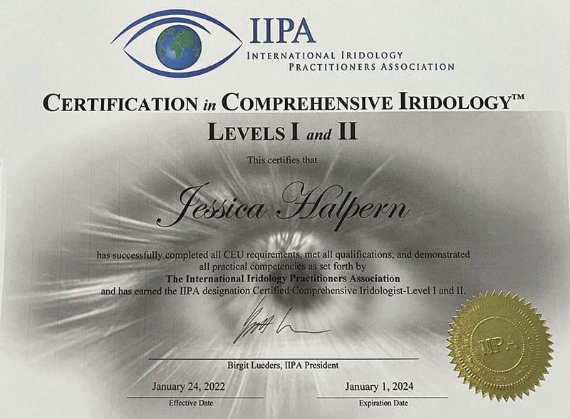 Scuola di Iridologia: Una Panoramica Completa 4 IIPA certified iridologist